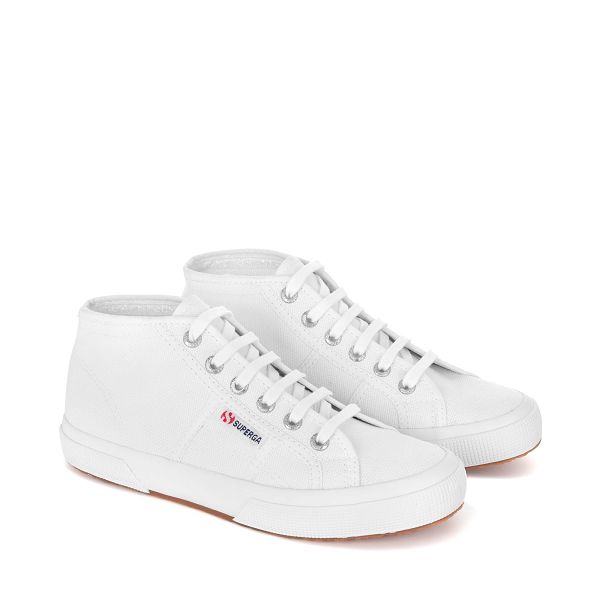 Superga 2754 Cotu White High Top Sneakers - Men's Sneakers USA | US1127629